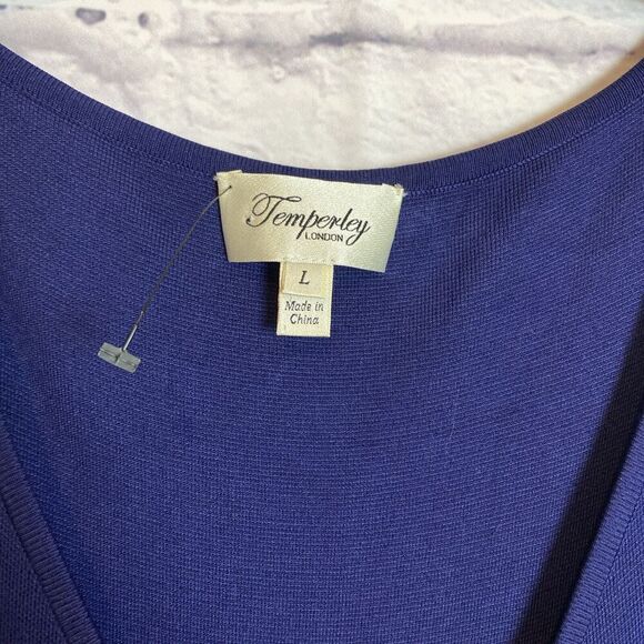 Temperley London Women’s Navy Special Occasion Silk Blend Dress Size Large - Picture 2 of 7